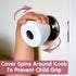 4-Pack Childproof Door Knob Covers - Easy to Install Child Safety Door Knob Cover with No Tools Needed - Reusable, White Baby Proof Door Knob Cove...