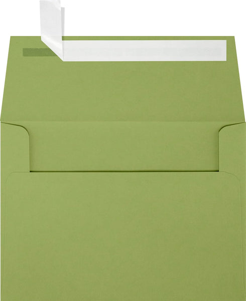 LUXPaper A6 Invitation Envelopes | Peel & Press | 4 3/4" x 6 1/2" | Avocado Green | 70lb. Text | 50 Qty...