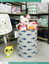 FANKANG Storage Basket, Nursery Hamper Canvas Laundry Basket Foldable with Waterproof PE Coating Large Storage Baskets for Kids Boys and Girls, Of...