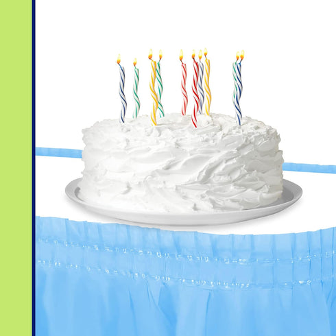 Party Dimensions Plastic Table Skirt, 29-Inches by 14-Feet - Light Blue - 1 Pack...