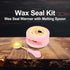 Wax Seal Kit, Wax Seal Warmer with Melting Spoon, Retro Melt Stove Pot Furnace Tool for Sealing Wax Beads Stamp, Ideal for Wedding Invitation Enve...