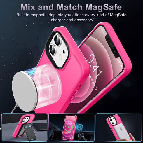 Upgraded Magnetic for iPhone 12 Case/iPhone 12 Pro Case, Compatible with Magsafe, Mil-Grade Protection, Yellowing Resistant, Anti-Scratch, Phone C...