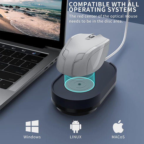 Mouse Jiggler, Undetectable Mouse Mover Device Wiggler Shaker with Drive Free USB Cable and 5V1A Adapter, Moves Mouse Automatically, Keep PC Scree...