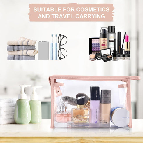 Toiletry Bag Travel Bag, Cosmetic Makeup Bag, Waterproof Clear Travel Organizer for Accessories, Toiletries Shampoo Bags Travel Case Makeup Pouch ...