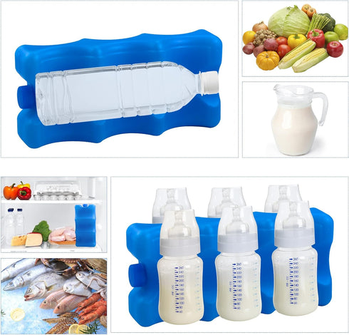Pack of 4 Reusable Ice Packs for Breastmilk Storage, Bottle Ice Packs for Breastfeeding Mom...