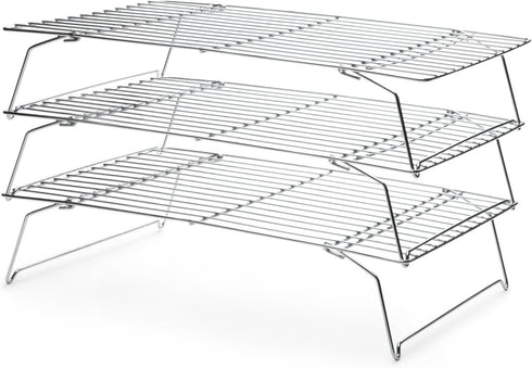 Fox Run 4698 Stackable Cooling Rack Set, Chrome, 3-Piece...