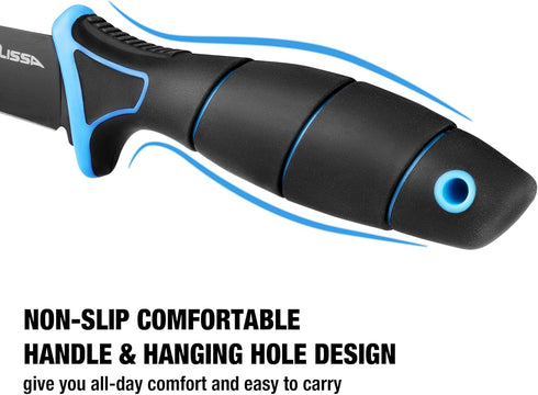 FLISSA Fish Fillet Knife, 6" Fishing Knife & Bait Knife with Protective Sheath, Non-Slip Handle, Belt Clip and Razor Sharp 8Cr13MoV Stainless-Stee...