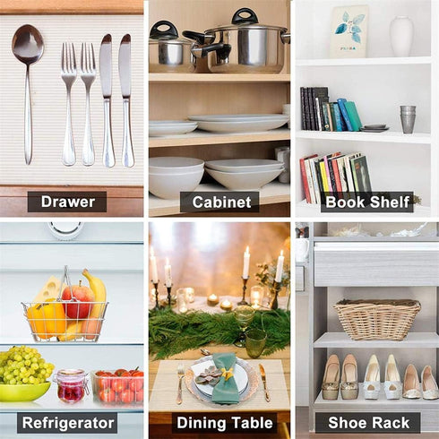 Bloss Shelf Liner Cabinet Pad Refrigerator Mat Waterproof Non-Slip Drawer Mat for Kitchen Home-Clear, 17.7 ×59 Inch...