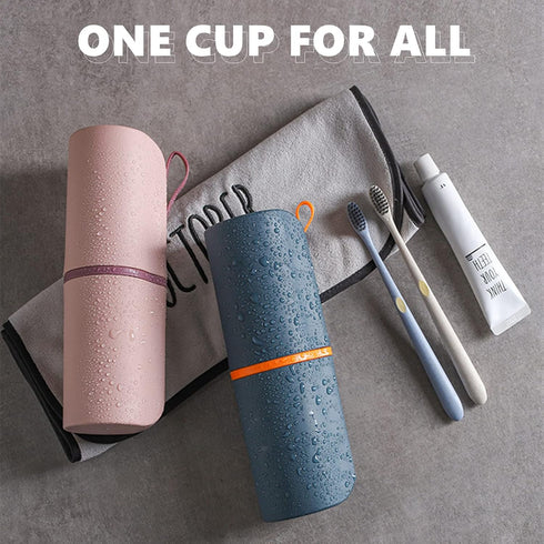 Travel Toothbrush Case Multifunctional Toothpaste Container Case Portable Business Trips Wash Cup Holder Organizer Toothbrushes Towel Storage Box ...