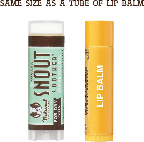 Natural Dog Company Snout Soother - Dog Nose Balm, Travel Stick, 0.15 oz., Dog Balm for Paws and Nose, Moisturizes & Soothes Dry Cracked Noses, Pl...