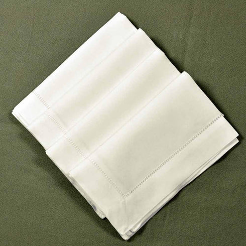 18 x 18 Inch Linen Napkins - Set of 4 Washable Ivory Dinner Napkins...
