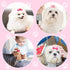 MTLEE 12 Pieces Small Dog Hair Bow Rubber Bands Cute Puppies Hair Bows Pink Doggies Cat Topknot Pet Headdress with Rhinestones Dog Grooming Bowkno...