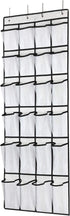 Over The Door Shoe Organizer, Hanging Shoe Organizer with 24 Mesh Large Pockets Door Shoe Rack Organizer for Men Women Kids Hanging Shoe Storage B...