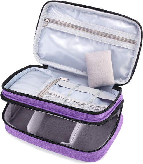 Luxja Sewing Accessories Organizer, Double-Layer Sewing Supplies Organizer for Needles, Scissors, Measuring Tape, Thread and Other Sewing Tools (N...