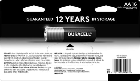 Duracell Coppertop AA Batteries with Power Boost Ingredients, 16 Count Pack Double A Battery with Long-lasting Power, Alkaline AA Battery for Hous...