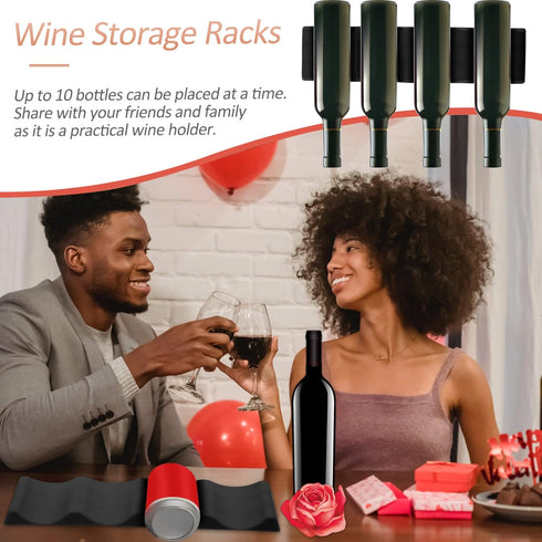 Luxshiny European Style Wine Racks Countertop Wine Bottle Display Mat Wine Holders Storage Organizer Can Easy Stacker Storage Rack for Kitchen Cou...