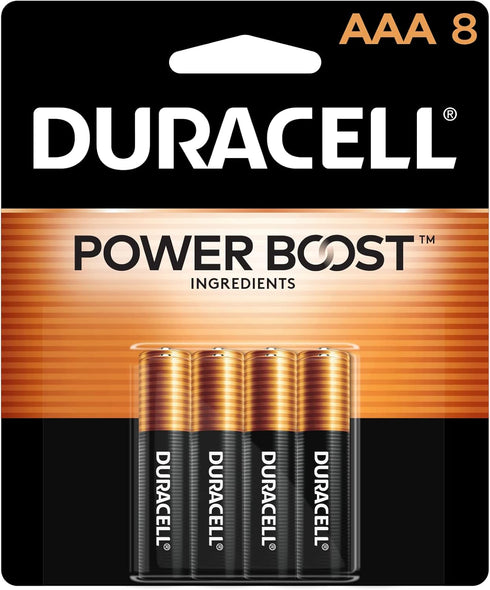 Duracell Coppertop AAA Batteries with Power Boost Ingredients, 8 Count Pack Triple A Battery with Long-lasting Power, Alkaline AAA Battery for Hou...