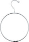 Organize It All Belt/Scarf Ring Hanger, Closet Storage, Rubber Coated Opening, Free Spinning, Metallic and Black...
