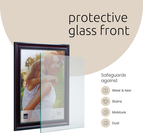 Kiera Grace Classic Traditional Lucy Picture Frame, 8" x 10", Dark Brown...