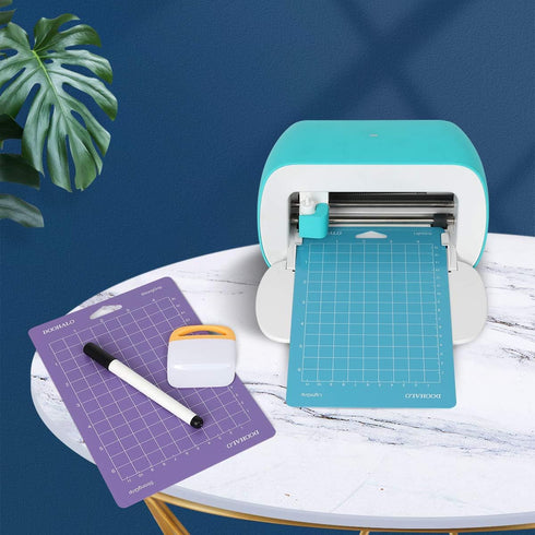 DOOHALO Cutting Mat Compatible with Cricut Joy Machine 3 Pack Replacement Adhesive Cut Mats (Green Purple Blue (Total 3 Small+3 Big Mats), 4.5"X12...