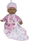 JC Toys La Baby Hispanic 11-inch Small Soft Body Baby Doll La Baby | Washable |Removable Pink Floral Outfit w/Hat, Pacifier & Blanket | for Childr...