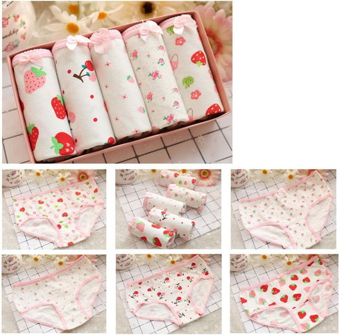 BLESSI 5 Pack Cute Cartoon Cherry Strawberry Printied Underpants...