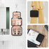 CUBETASTIC Hanging Travel Toiletry Bag, Makeup Bag for Women Girls, 3 Comparment Small Travel Bag Rhombus Quilted Cosmetic Organizer Case Portable...