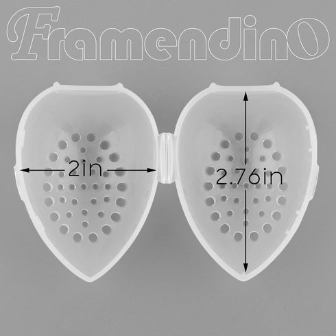 Framendino, 4 Pack Breathable Makeup Sponge Case Protective Plastic Beauty Sponge Container Makeup Blender Holder Cosmetic Egg Storage Cases for W...
