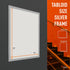 Durable Duraframe Self-Adhesive Magnetic Frame Silver - Tabloid Size 11" x 17" - Document Frame for Internal Signage - Self-Adhesive Attachment - ...