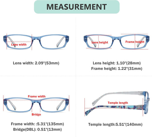 Eyekepper 5-Packs Metalless Design Reading Glasses for Women Screwless Spring Hinges Ladies Readers +1.0...