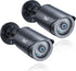 BNT Dummy Fake Security Camera, with One Red LED Light at Night, for Home and Businesses Security Indoor/Outdoor (2 Pack, Black)...