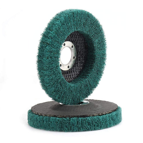 NUODUN 10Pcs 180/320 Grit Nylon Fiber Flap Disc Metal Polishing Wheel, Abrasive Buffing Grinding Discs for 4" Angle Grinder, Deburring and Rust Re...