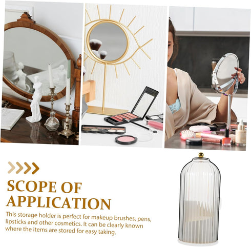 Cosmetic Storage Box Desktop Pen Holder Desktop Storage Organizer Multifunctional Holder Clear Pen Holder Rotation Makeup Brush Holder Rotation Ma...