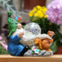 Garden Gnomes Statue Outdoor Decor,Solar Gnome Statue for Outside -Resin Blue Gnome Yard Art Gifts for Mom,Grandmam Birthday Gift...