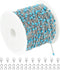 UMAOKANG 33 Feet/10M Stainless Steel Chain for Jewelry Making Light Blue Enamel Beaded Chain Bulk with Lobster Clasps and Jump Rings...
