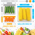 ANZNKU 10 Pack Reusable Food Storage Bags, BPA Free PEVA Reusable Freezer Bags, Dishwasher Safe Silicone Bags, Leak-proof Reusable Lunch Bags for ...