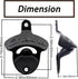 Wall Mounted Bottle Opener Black, Cheers Beer Cap Opener Post Mounted for Garage Man Cave Bar (Pack of 2)...