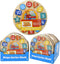 Neighborhood Shape Sorter Wood Clock - Wooden Shape Sorting Kids Learning Clock, Fun Shape Sorting Clock Puzzle Toy, Educational Brain Teaser Lear...