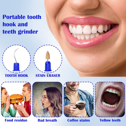 2 Pcs Travel Teeth Cleaning Tools, Dental Tools To Remove Plaque and Tartar, Portable Dental Hygiene Oral Care Kit with Plaque Remover and Tartar ...