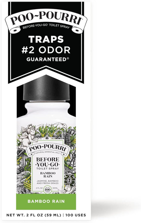 Poo-Pourri Before-You-Go Toilet Spray, Bamboo Rain, 2 Fl Oz - Jasmine, Bamboo and Fresh Grass...