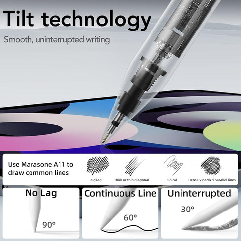 Stylus Pen for iPad-Compatible with Apple Pencil 2nd/1st Gen Magnetic Pen Tilt Sensitivity,Palm Rejection,Quick Charge-Ideal for Drawing...