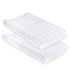 Changing Pad Cover Jersey Knit Cotton for Baby Boy Or Baby Girl Doubles As Cradle Sheet, Grey Dotted Stripes & Grey Grid Lines, (Pack of 2)...