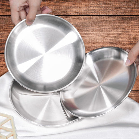 Stainless Steel Cat Dishes for Food and Water Bowls for Small and Medium Pets Relief of Whisker Fatigue -2 Sets Shallow Style...
