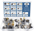 40pcs 10 Sizes Electric Motor Carbon Brushes for Replacement Repair Power Tools and Motors Part Such as Electric Hammer Drills, Circular Saws, Ang...