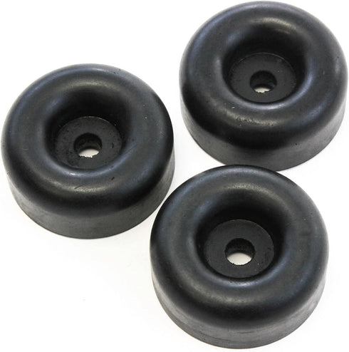 Red Hound Auto 3 Rubber Bumpers for Trailer Compatible with Ramp Door Truck 2.5 Inches Round Replacement Cargo Stop...