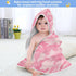 Pink Camouflage Baby Hooded Towel, Ultra Soft Absorbent Cotton Baby Bath Towel for Newborn Toddler Boys Girls, 30 x 30 Inch...