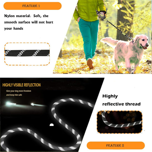 Multi-Function Hands Free Dog Leash? 7.5ft Rope Crossbody Dog Leash Reflective for Large Medium Small Dogs Walking, Jogging and Running, Training ...