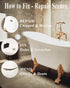 Bath Repair Kit White, Endhokn Enamel, Porcelain, Acrylic, Fiberglass, Ceramic Sink, Tub Tile Toilet Shower Kit & Tray & Chip & Pedestal Crack Hol...