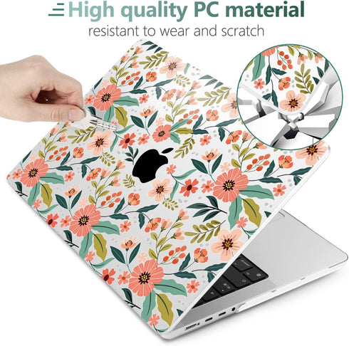 TWOLSKOO Compatible with MacBook Pro 14 inch Case 2023 2022 2021 Release M2 A2779 M1 A2442 Pro/Max Chip with Touch ID, Plastic Hard Shell Case & K...