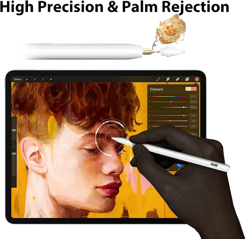 Stylus Pen for iPad 2018-2024, Fast Charging iPad Pencil (1st Gen) with Tilt Sensitivity & Palm Rejection, Magnetic Pen for Apple iPad Air 3/4/5, ...